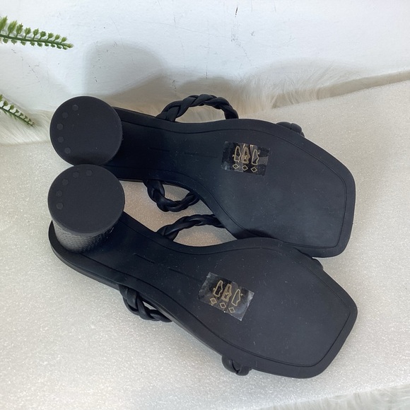 DOLCE VITA NIARI BRAIDED SQUARE TOE SANDALS BLACK NWOT SZ 8.5 - Picture 14 of 16